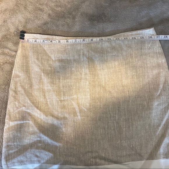 Molly B. 2 Tone Skirt Linen Size 8 Metal Bit zipper Back Lined Tweed - Picture 7 of 8